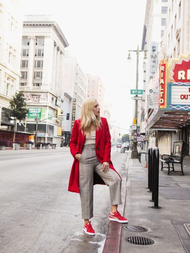 looks com tênis vermelho