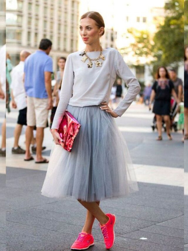 saia com têni bem fashion