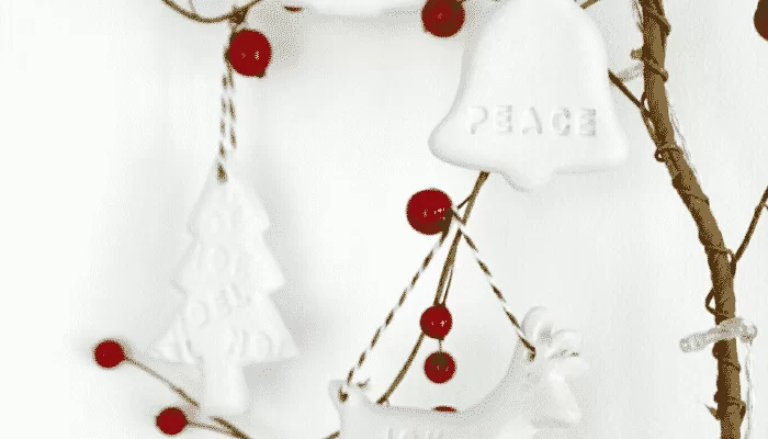 enfeites de natal feito com massa de modelar