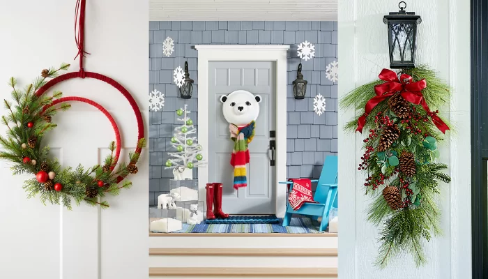 ideias criativas para enfeita a porta para o natal 1
