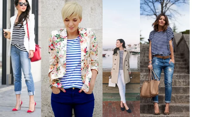 looks variados com camisetas de listras