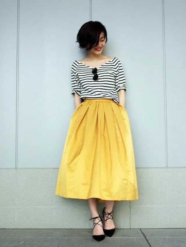 estilo com saia midi